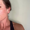 Cross Lobe Hugger hoop earrings