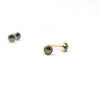 Faceted Pyrite stud earrings