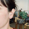 Faceted Pyrite stud earrings