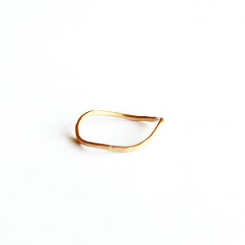 Extra Delicate Single Wave stacking ring - Jamison Rae Jewelry