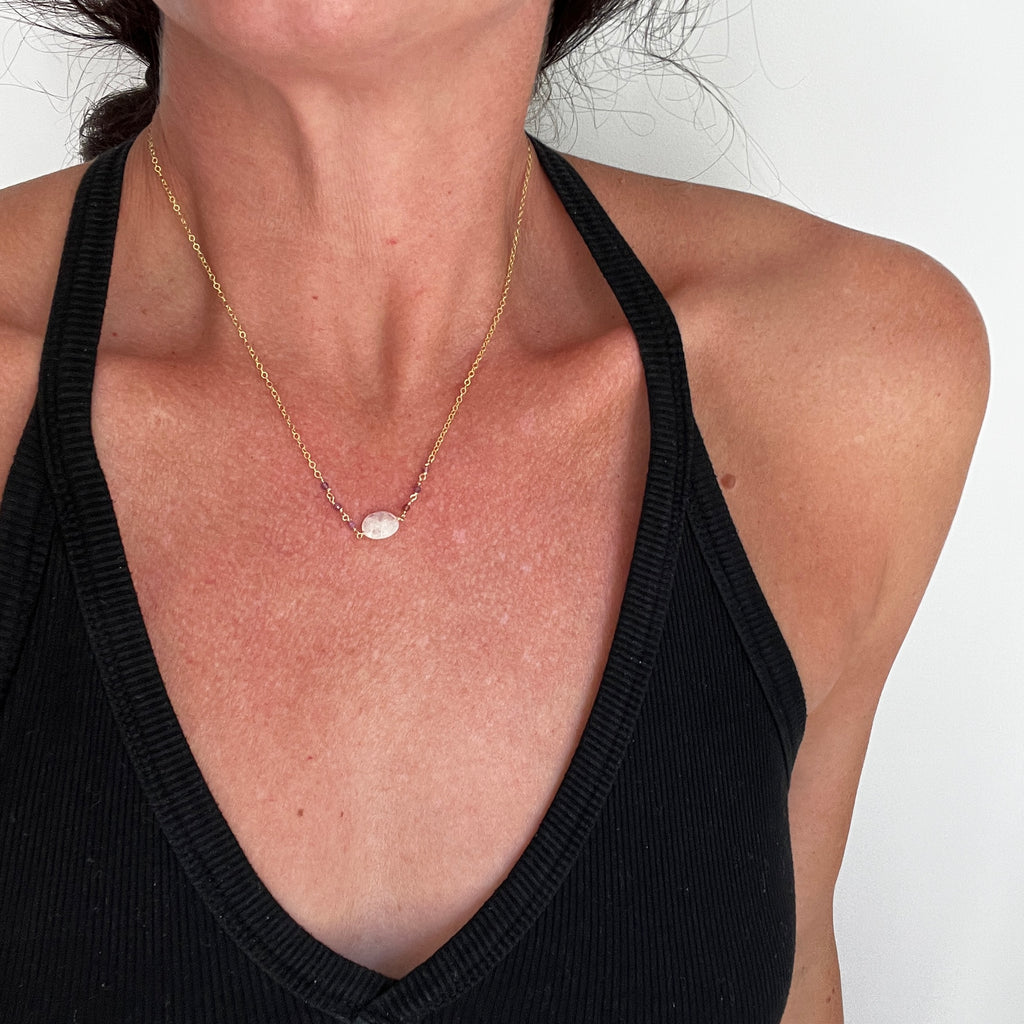 Spinel and Moonstone Resilience necklace
