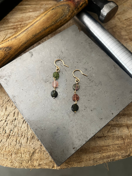One of a Kind Watermelon Tourmaline earrings
