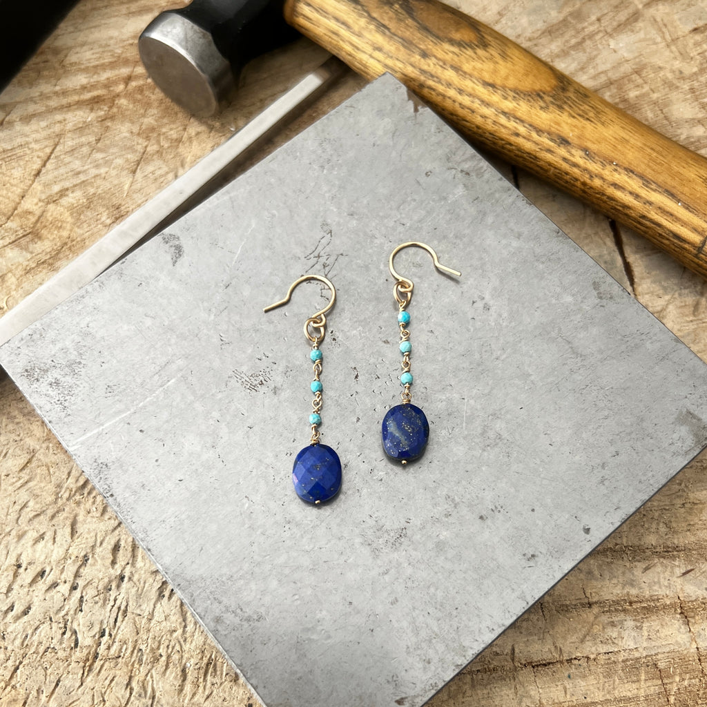 Lapis and Turquoise Resilience earrings