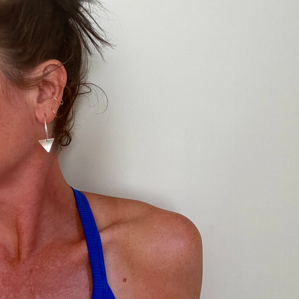 Triangle Dangle Hoop Earrings
