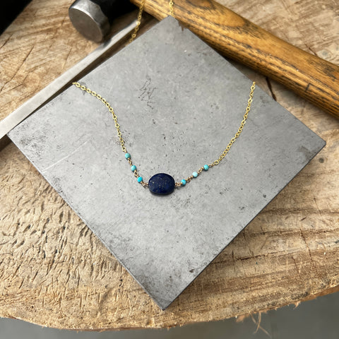 Lapis and Turquoise Resilience necklace