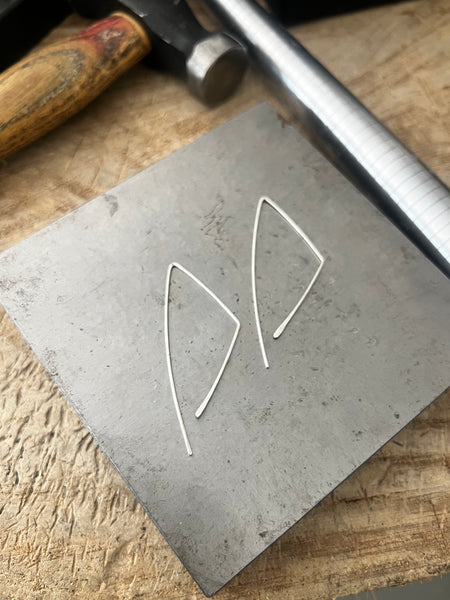Angular Geometric Threader earrings