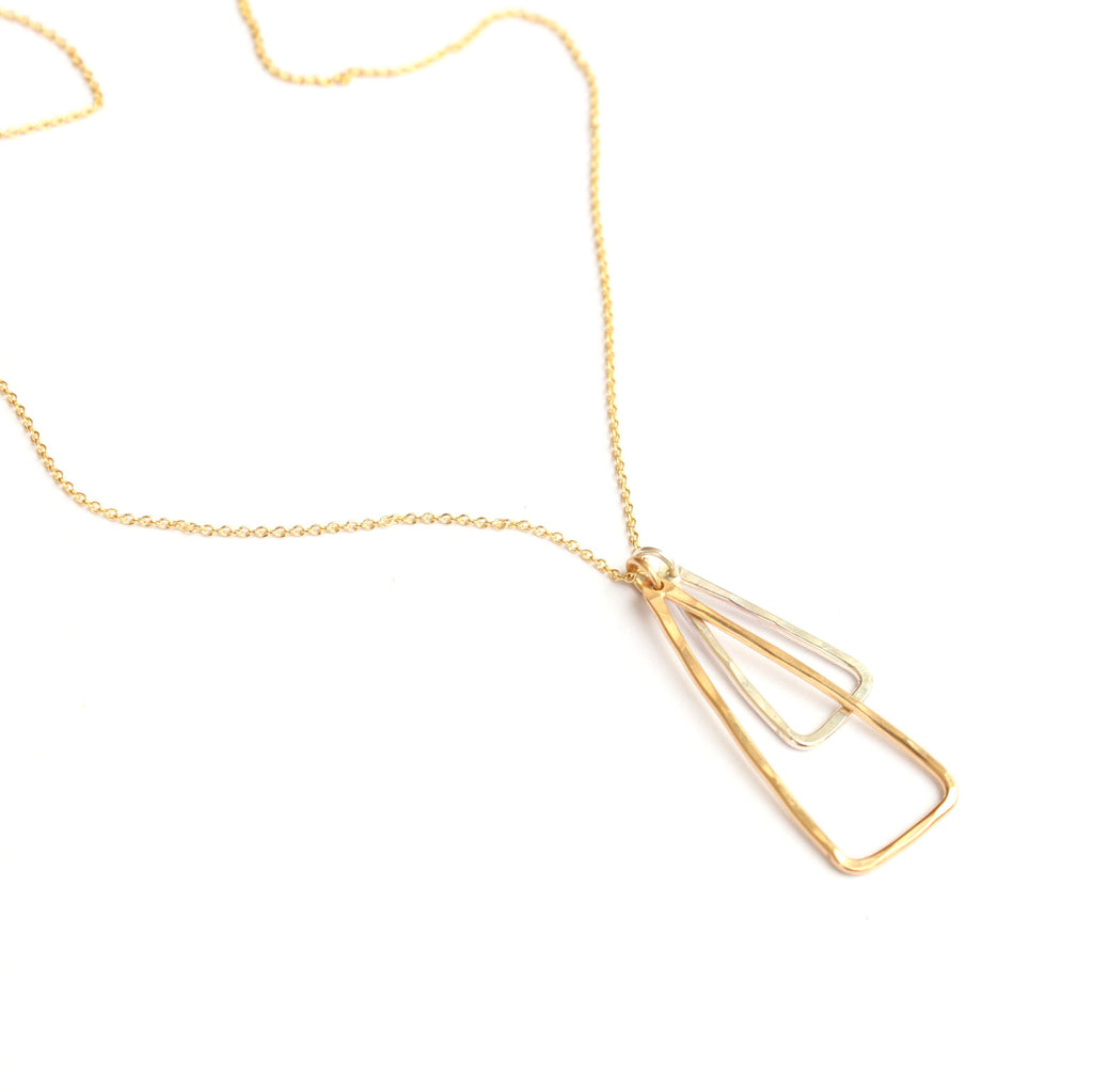 Double Triangle necklace - Jamison Rae Jewelry