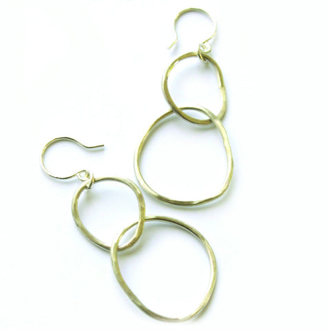 Free Form Kissing Circle earrings - Jamison Rae Jewelry