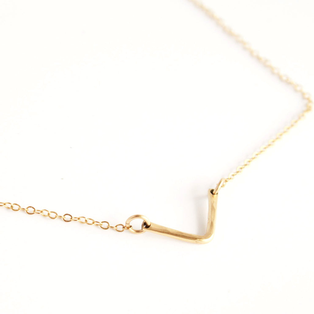 Little V necklace - Jamison Rae Jewelry