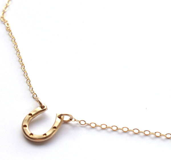 Lucky Little Horseshoe necklace - Jamison Rae Jewelry