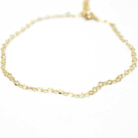 Delicate Dapped Cable Anklet