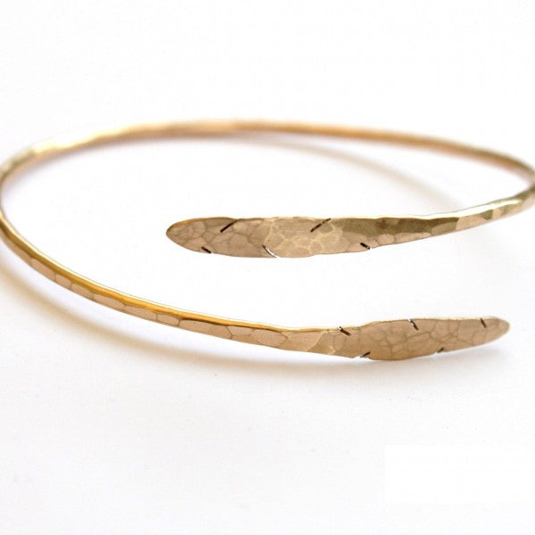 Feather Bangle bracelet - Jamison Rae Jewelry