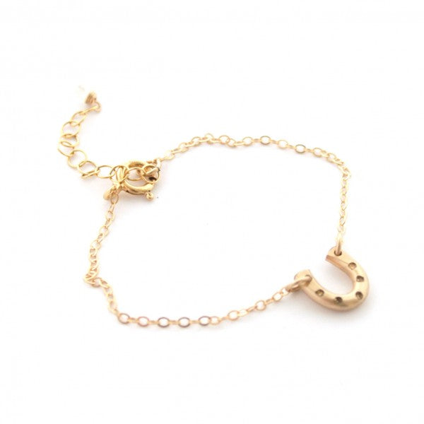 Lucky Little Horseshoe bracelet - Jamison Rae Jewelry