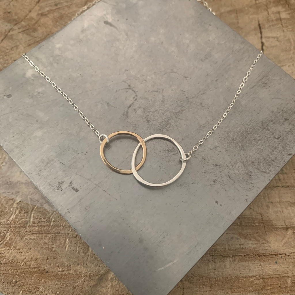 Free Form Kissing Circles necklace