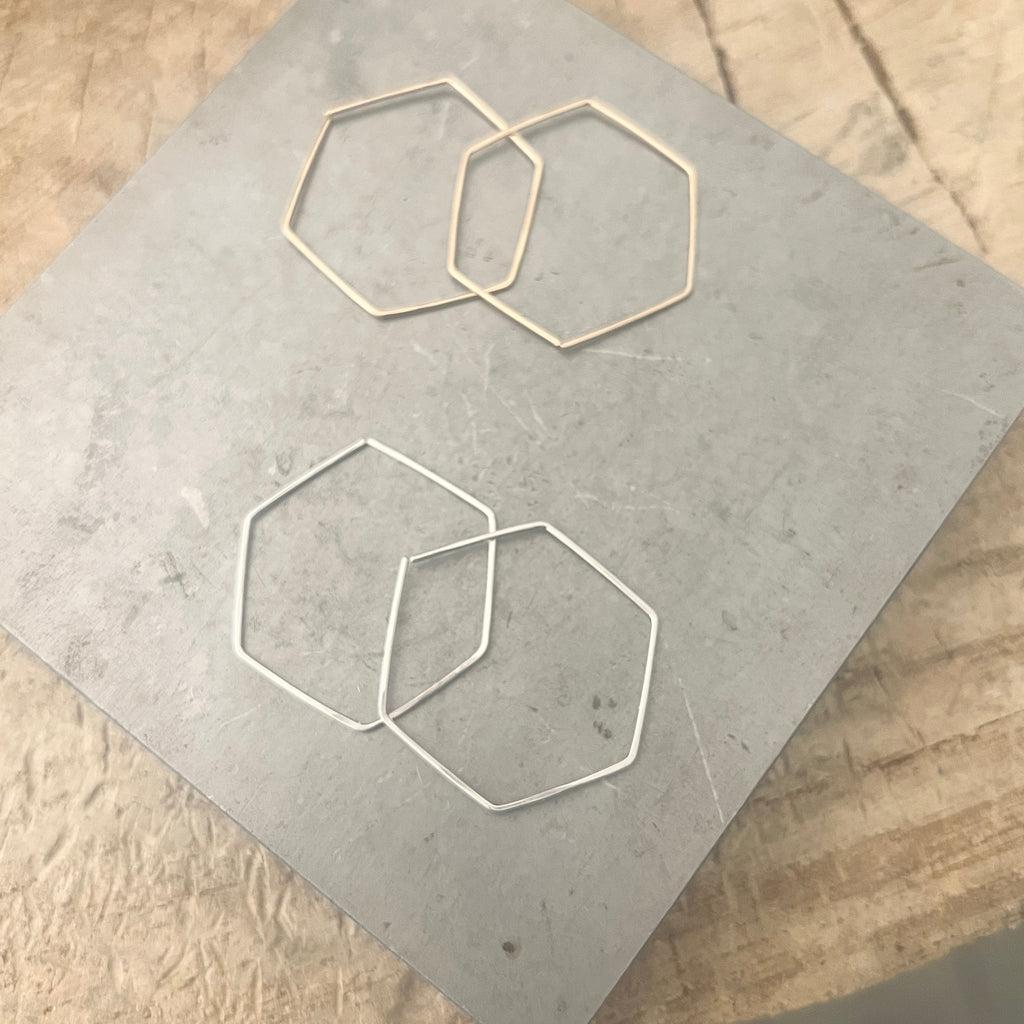 Medium Hexagon Hoops