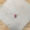 Ruby Tear Drop necklace