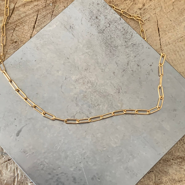 Paper Clip Chain (14k gold filled) SALE