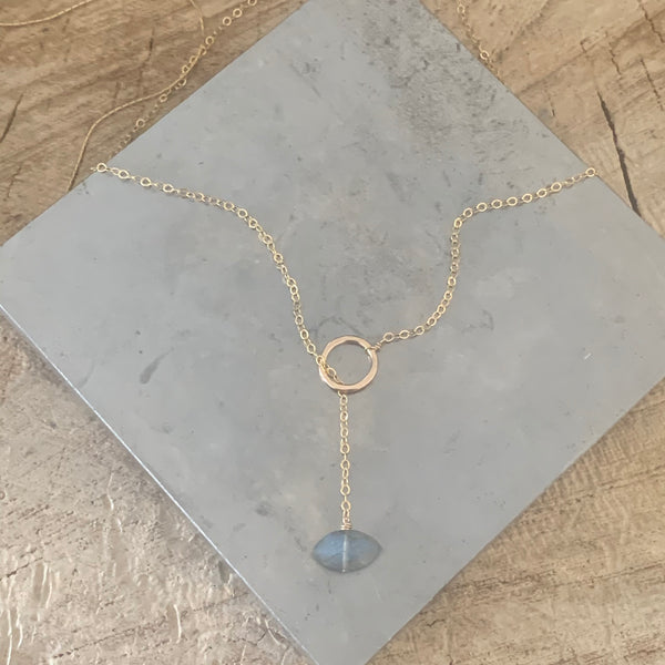Labradorite Lariat necklace