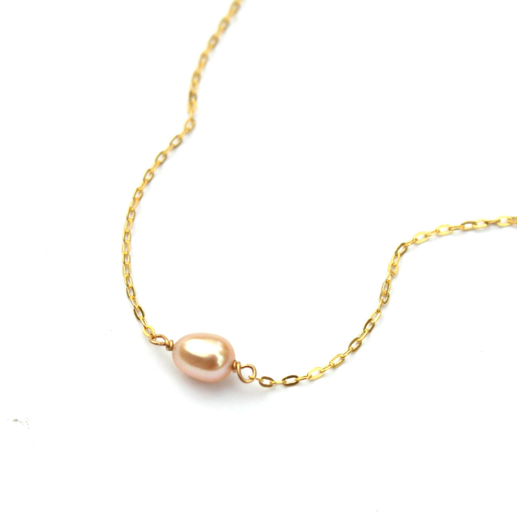 Single Pearl necklace - Jamison Rae Jewelry