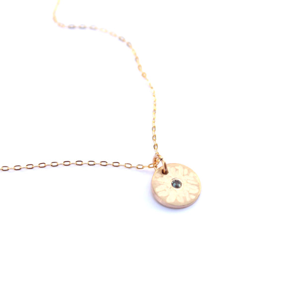 Sunburst Birthstone necklace - Jamison Rae Jewelry
