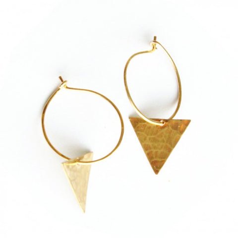 Triangle Dangle hoops - Jamison Rae Jewelry